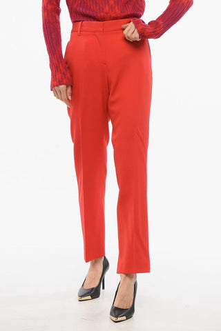 Pantaloni in Lana Crop con Pince