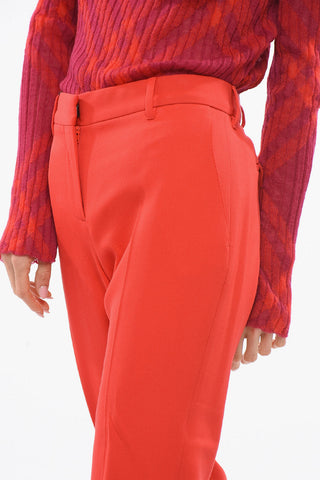 Pantaloni in Lana Crop con Pince
