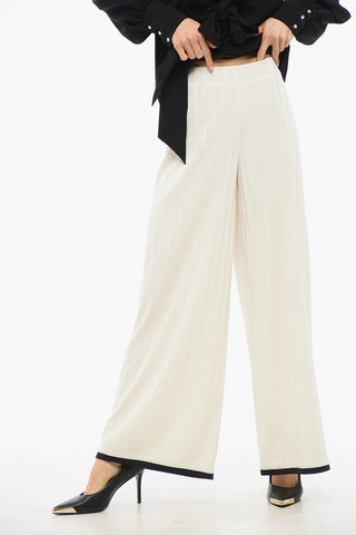 Ribbed Wide-leg Pants