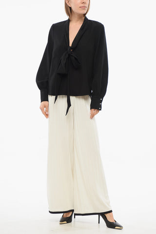 Ribbed Wide-leg Pants