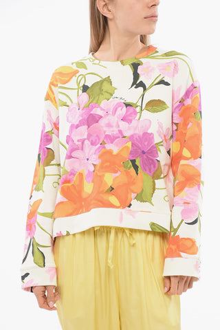 Oversized Sweatshirt BOXY with Floral Print