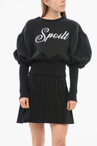 Cropped Sweatshirt DRAMATIC with Puff Sleeves