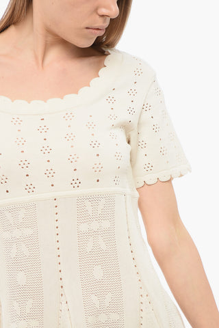 TULLE Ausgestelltes Kleid SPINNING mit Openwork-Detail