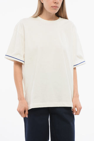 Crew Neck Dropped Shoulder Cotton T-Shirt