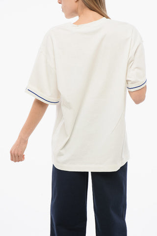 Crew Neck Dropped Shoulder Cotton T-Shirt