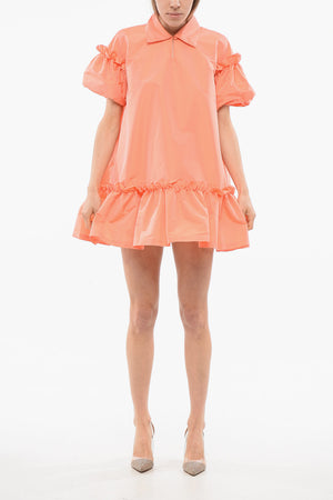 Oversized Hemdblusenkleid mit Volant