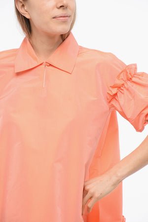 Oversized Hemdblusenkleid mit Volant