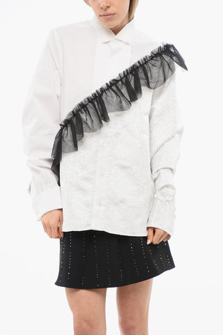 Bluse BEST OF BOTH WORLDS mit kontrastierendem Tüll