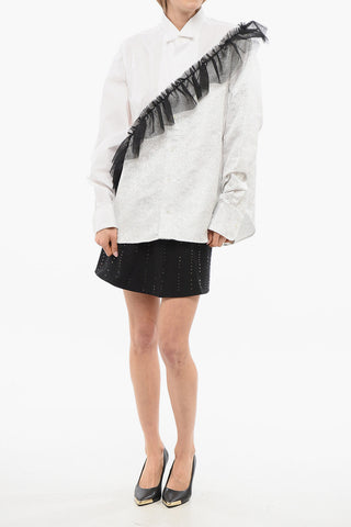 Bluse BEST OF BOTH WORLDS mit kontrastierendem Tüll