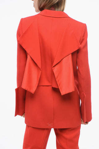 Wool Blazer with Rear Cape