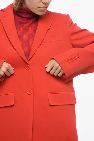 Wool Blazer with Rear Cape
