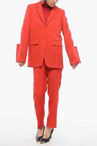 Wool Blazer with Rear Cape