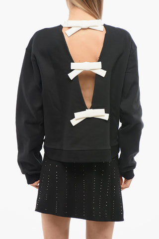 Sweatshirt BOW & SLIT with Open Back