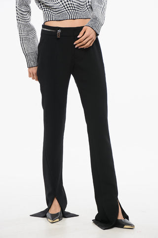 Trousers ICON with Zip Detail and Ankle Slit