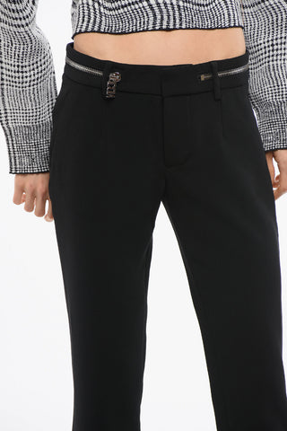 Trousers ICON with Zip Detail and Ankle Slit