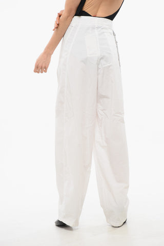 Cotton PHEBE Single Pleat Pants with Rhineston Chain Detail