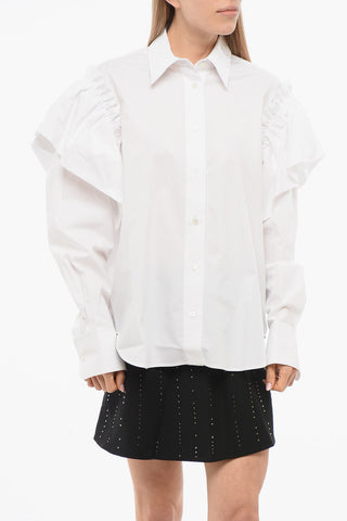 Rüschenbluse AMSTERDAM mit Strass