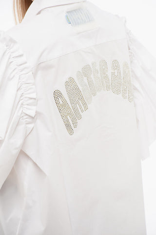 Rüschenbluse AMSTERDAM mit Strass