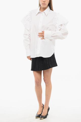 Rüschenbluse AMSTERDAM mit Strass