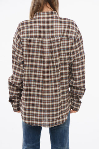 Plaid Check EX-BOYFRIEND Linen Shirt