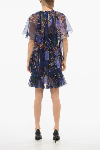 Midikleid aus Chiffon mit Volants
