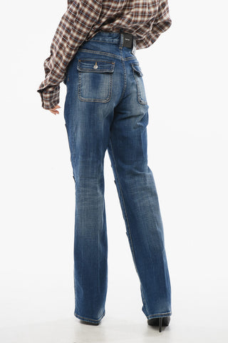 High-Waist Cargo Jeans 24cm