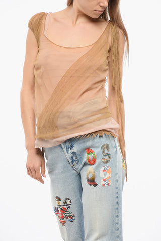 Draped Chiffon Tank Top