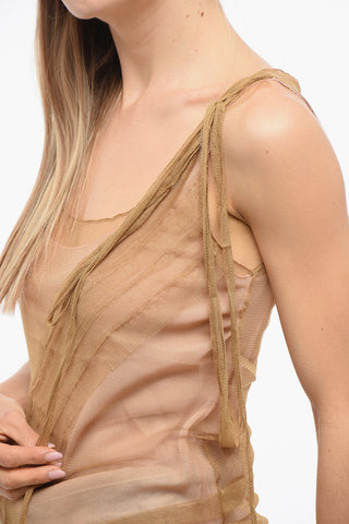 Draped Chiffon Tank Top