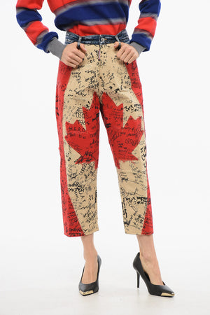 Kawaii Fit Denim Patchwork Jeans 21cm