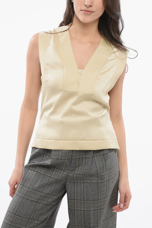 Ärmelloses Satin-Top