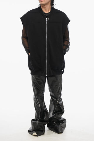DRKSHDW Zip-up Jersey Vest with Oversized Design