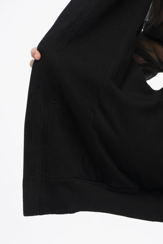 DRKSHDW Zip-up Jersey Vest with Oversized Design