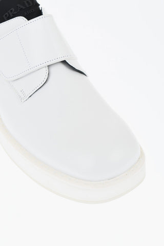 Leather Low-Top Sneakers with Strap Closure