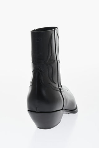 Leather Texan Boot ith Plaque