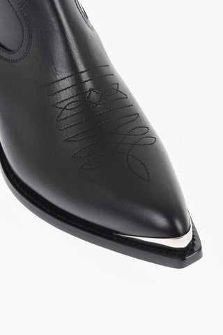 Leather Texan Boot ith Plaque