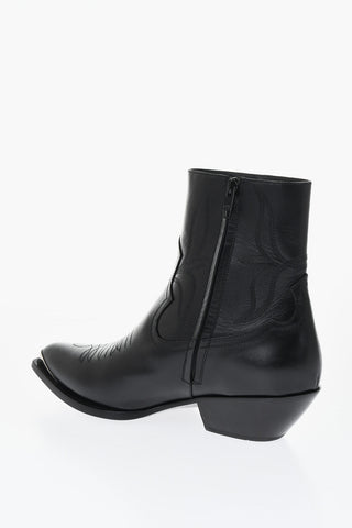 Leather Texan Boot ith Plaque