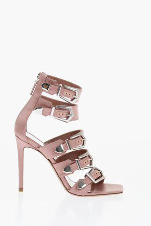 Sandalen URSULA mit Satin-Schnallen Absatz 10 cm