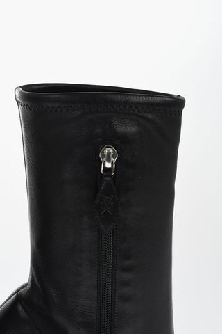 Wedge Heeled DANIELLE Leather Booties 10cm