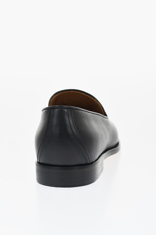 Brushed Leather MEDUSA Loafers