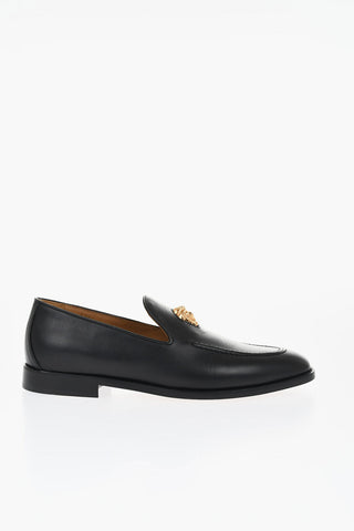 Brushed Leather MEDUSA Loafers