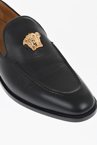Brushed Leather MEDUSA Loafers