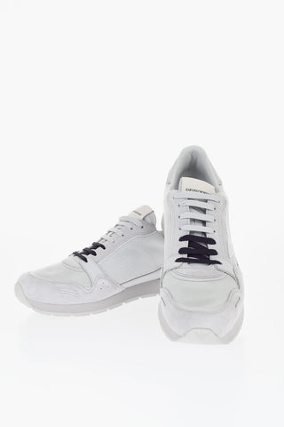 EMPORIO Low-Top Sneakers With Suede Details