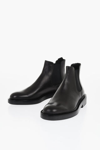 Brushed Leather Chelsea Boots
