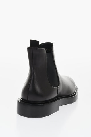 Brushed Leather Chelsea Boots