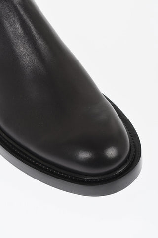 Brushed Leather Chelsea Boots