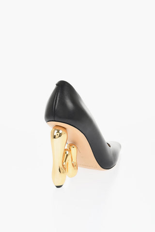 Leather Pumps LETTER With 10 cm Statement Heel