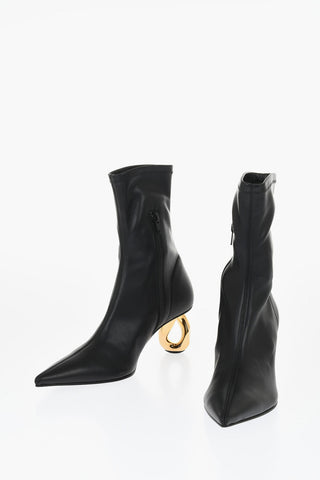 Pointed CHAIN Booties With Statement Heel 7 cm