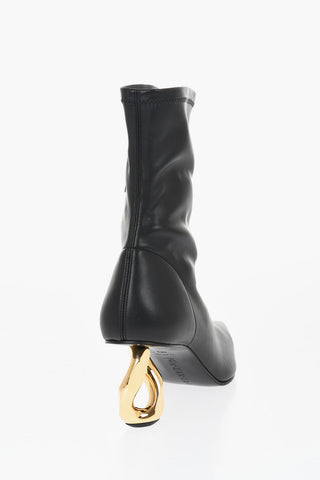 Pointed CHAIN Booties With Statement Heel 7 cm