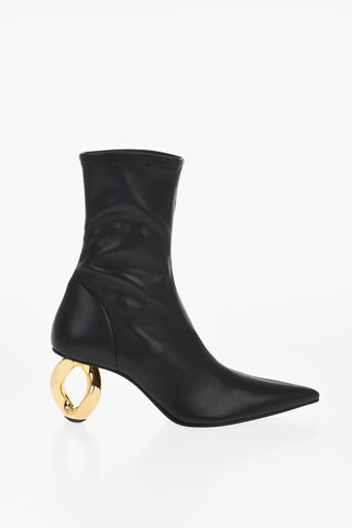 Pointed CHAIN Booties With Statement Heel 7 cm