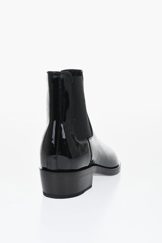 에나멜 첼시 부츠 4cm 굽